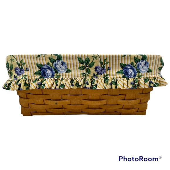 LONGABERGER Vanity Basket Rose Trellis Liner Plastic Protector - Picture 6 of 9